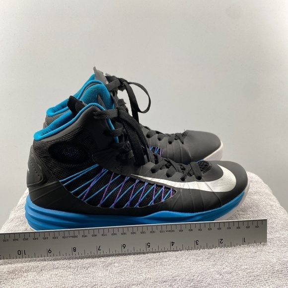 Nike Shoes Woman's Size 6 2013 Black Blue Basketball Shoes Lace Up Sneakers - Picture 13 of 16